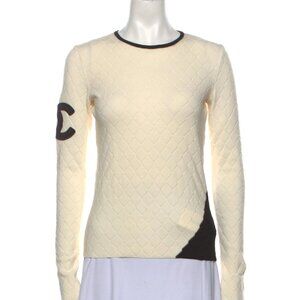 Chanel CC Logo Cambon Quilted  Sweater From 2005A Collection